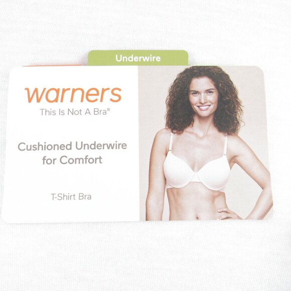Warners Underwire T-Shirt Bra Women's Size 34B This Is Not a Bra Full Coverage - Picture 13 of 14